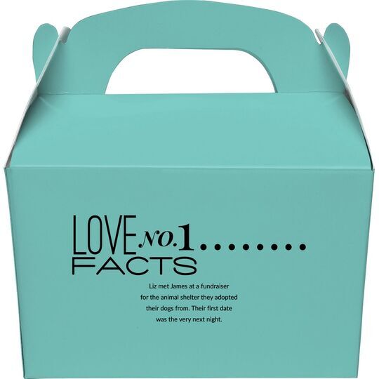 Just the Love Facts Gable Favor Boxes